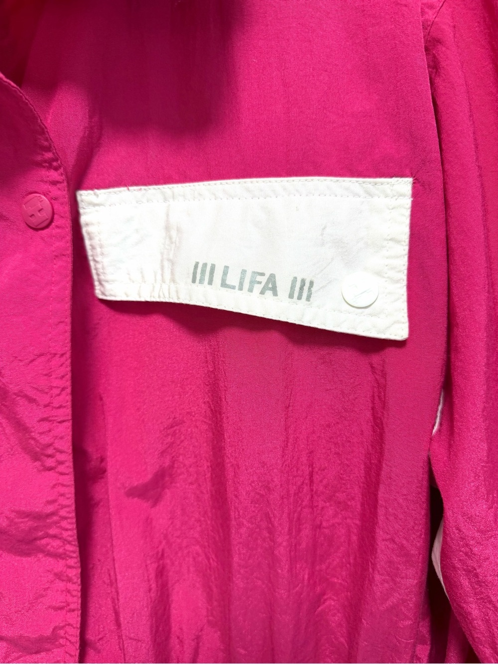 Vintage Helly Hansen Hot Pink LIFA  Windbreaker Jacket Size L Full Zip 4 pockets - Picture 3 of 11